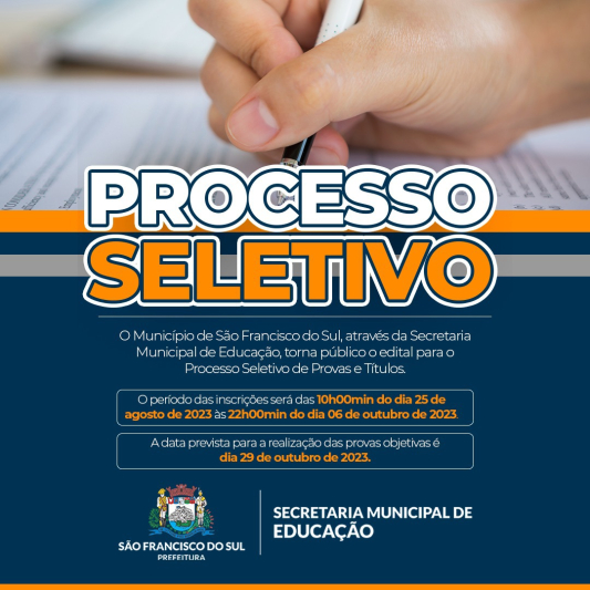 Inscrições para o Processo Seletivo de ACT´s